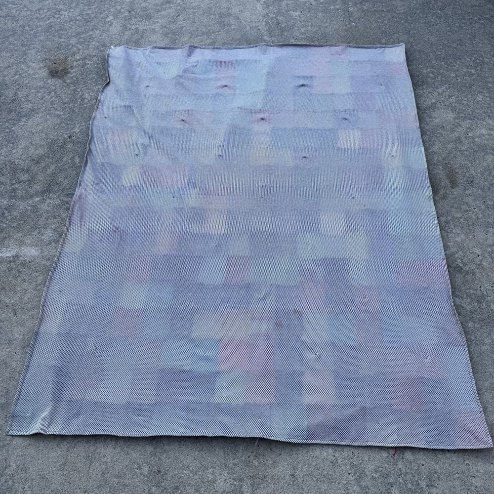 Vtg 1970's Polyester Double Knit Handmade Squares Blanket/Quilt‎ 48" X 58" - Picture 10 of 12